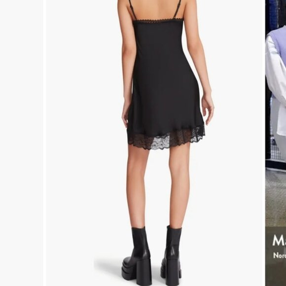 Steve Madden Black Spaghetti Strap Mini Dress - Picture 2 of 11